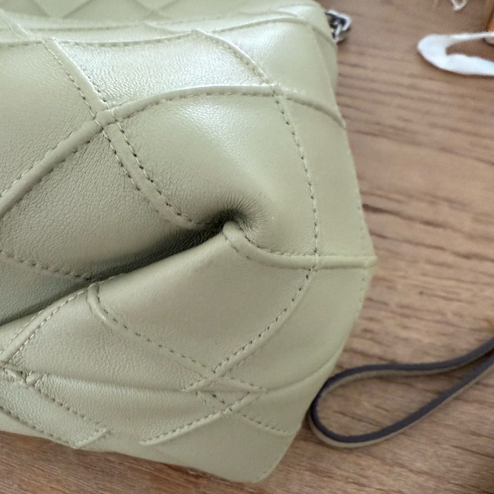 4 Piece Set! Tory Burch Quilted Chain Shoulder Bag - Fleming in Olive Sprig - Picture 6 of 16